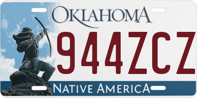 OK license plate 944ZCZ
