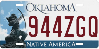 OK license plate 944ZGQ