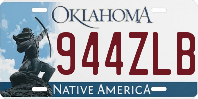 OK license plate 944ZLB