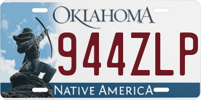 OK license plate 944ZLP