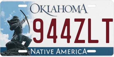OK license plate 944ZLT