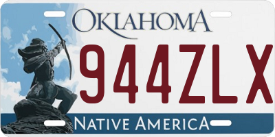 OK license plate 944ZLX