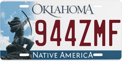 OK license plate 944ZMF