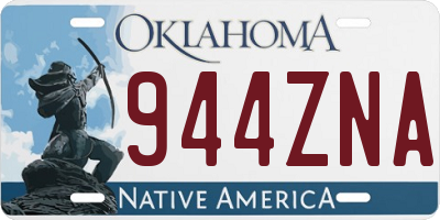 OK license plate 944ZNA