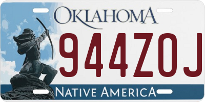 OK license plate 944ZOJ