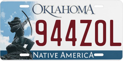OK license plate 944ZOL