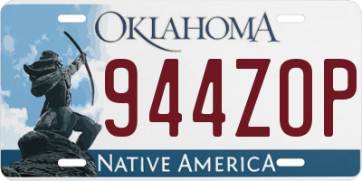 OK license plate 944ZOP