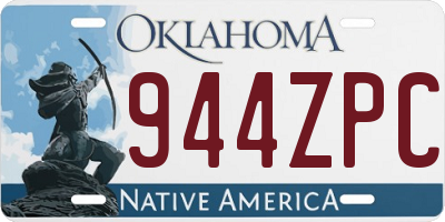 OK license plate 944ZPC