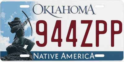 OK license plate 944ZPP