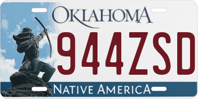 OK license plate 944ZSD