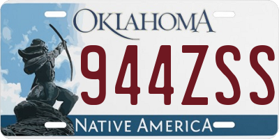 OK license plate 944ZSS