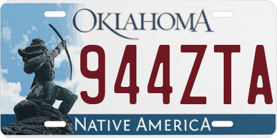 OK license plate 944ZTA