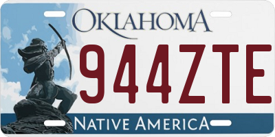 OK license plate 944ZTE
