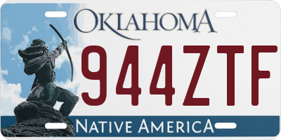 OK license plate 944ZTF