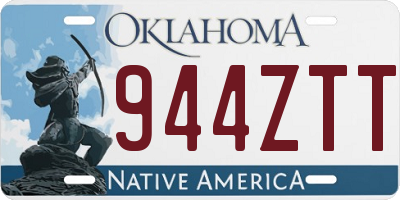 OK license plate 944ZTT