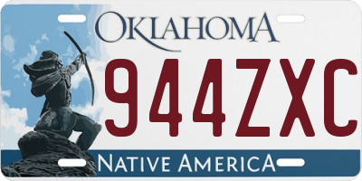 OK license plate 944ZXC