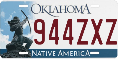 OK license plate 944ZXZ