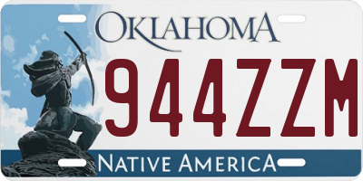 OK license plate 944ZZM