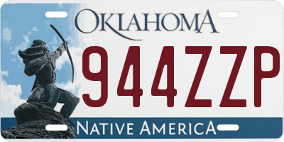 OK license plate 944ZZP