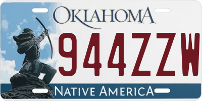 OK license plate 944ZZW