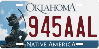 OK license plate 945AAL