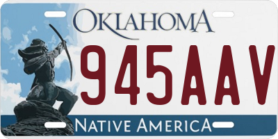 OK license plate 945AAV