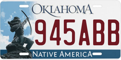 OK license plate 945ABB