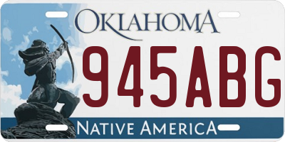 OK license plate 945ABG