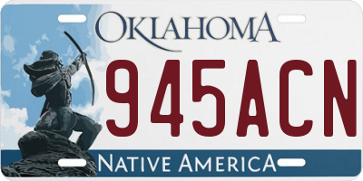 OK license plate 945ACN