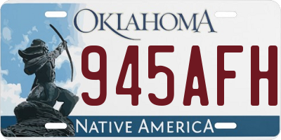 OK license plate 945AFH