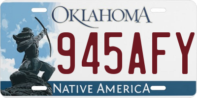 OK license plate 945AFY