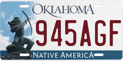 OK license plate 945AGF
