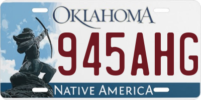OK license plate 945AHG