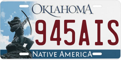 OK license plate 945AIS