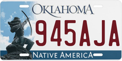 OK license plate 945AJA