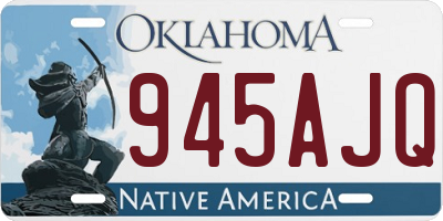 OK license plate 945AJQ