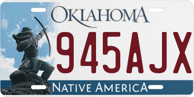OK license plate 945AJX