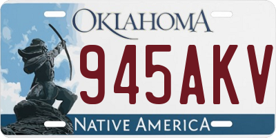 OK license plate 945AKV