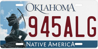 OK license plate 945ALG