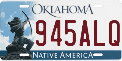 OK license plate 945ALQ