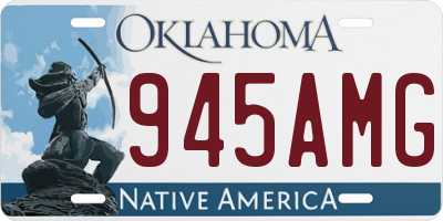 OK license plate 945AMG