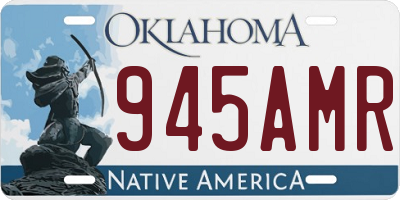 OK license plate 945AMR