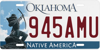 OK license plate 945AMU