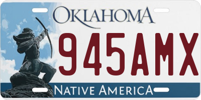 OK license plate 945AMX