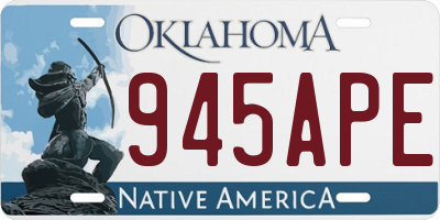 OK license plate 945APE