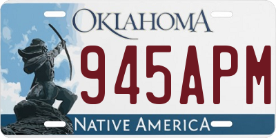 OK license plate 945APM