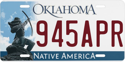 OK license plate 945APR