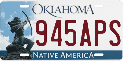 OK license plate 945APS