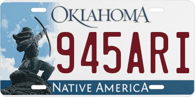 OK license plate 945ARI