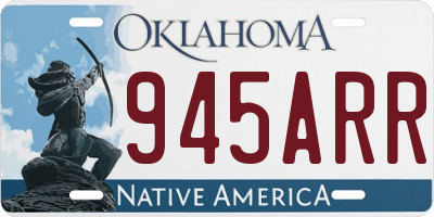 OK license plate 945ARR